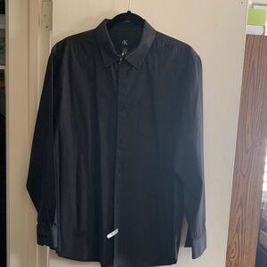 Calvin Klein Men's Dark Gray Dress Shirt